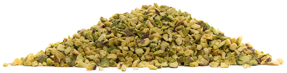 Pistácie sekané loupané natural 3–5 mm - z boku